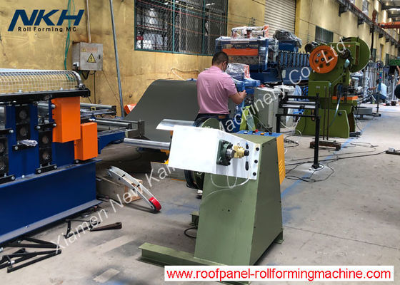 Mua Cuộn dây thép nhẹ Cắt theo chiều dài Dây chuyền sản xuất đục lỗ và thu hồi máy 1.0x100mm online manufacture