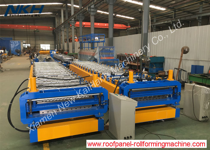PLC Control Roof Panel Roll Forming Machine With Double Layer Design