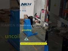 Tự động thay đổi C Purlin Roll Forming Machine với Stacker